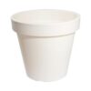 Bloempot ek rond 25cm wit