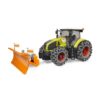 Tractor Claas Axion 950 met sneeuwkettingen en  ploegblad