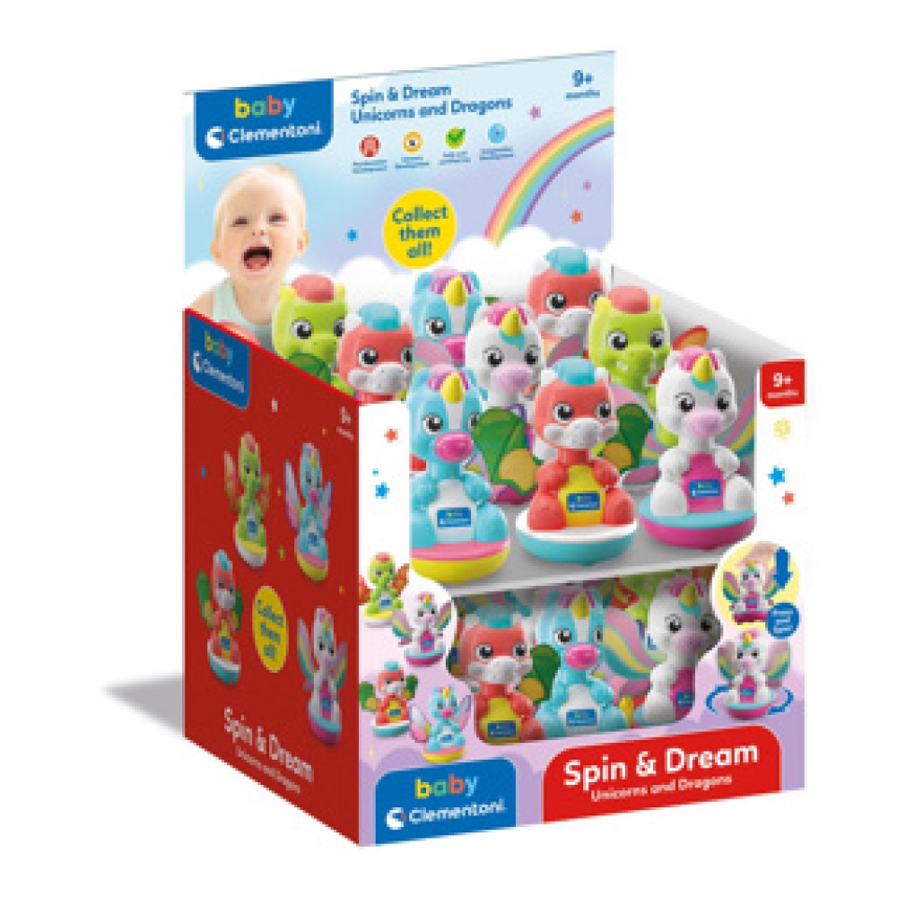 Clementoni baby draaiende eenhoorn/draakje - Afbeelding 2