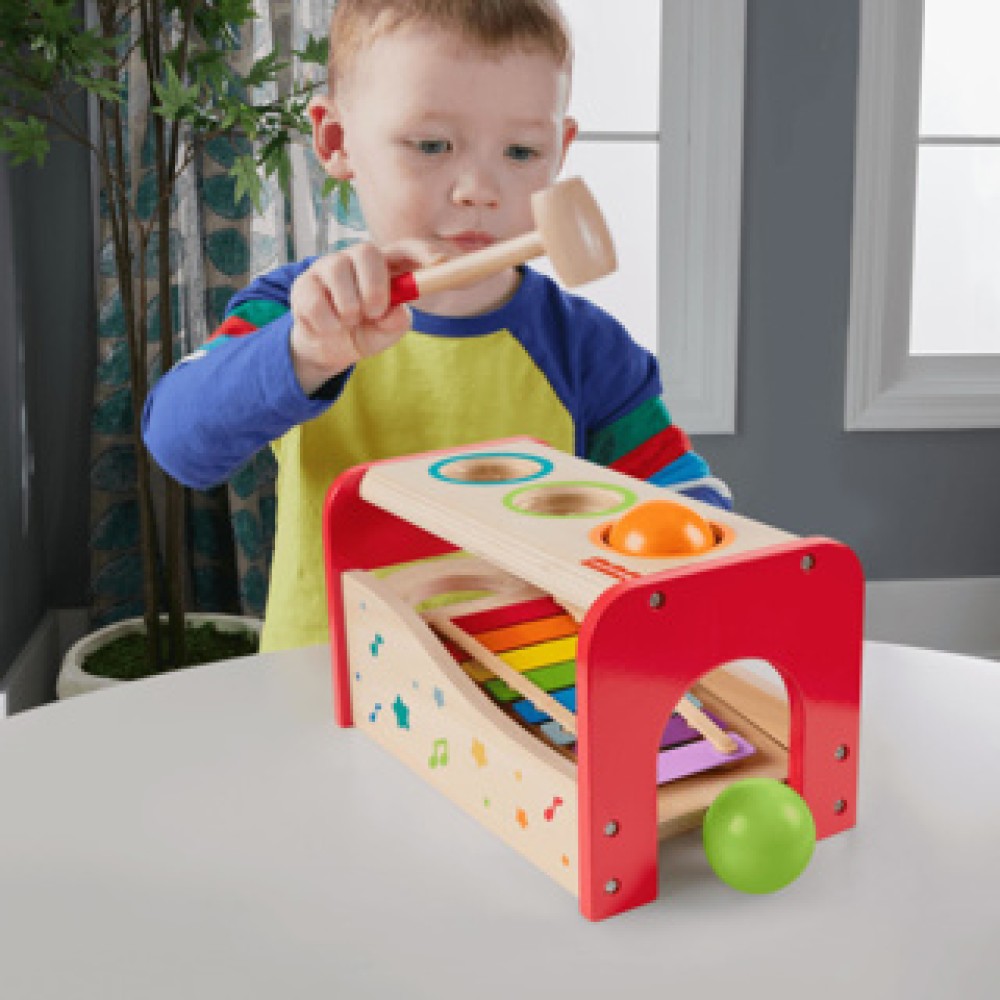 Fisher-Price hout xylophone met hamerbank - Afbeelding 4