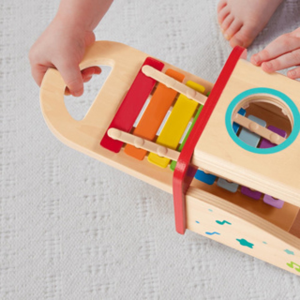 Fisher-Price hout xylophone met hamerbank - Afbeelding 5