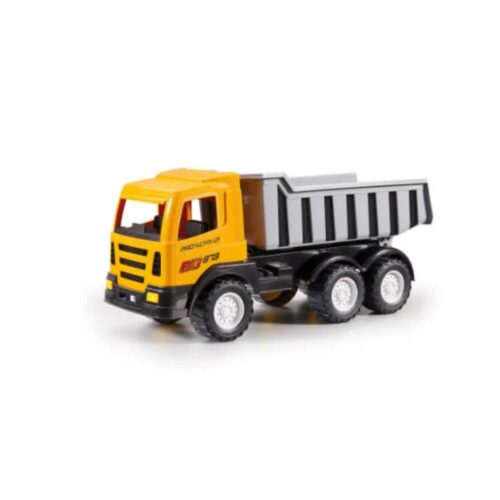 Vrachtwagen 70 cm geel/grijs