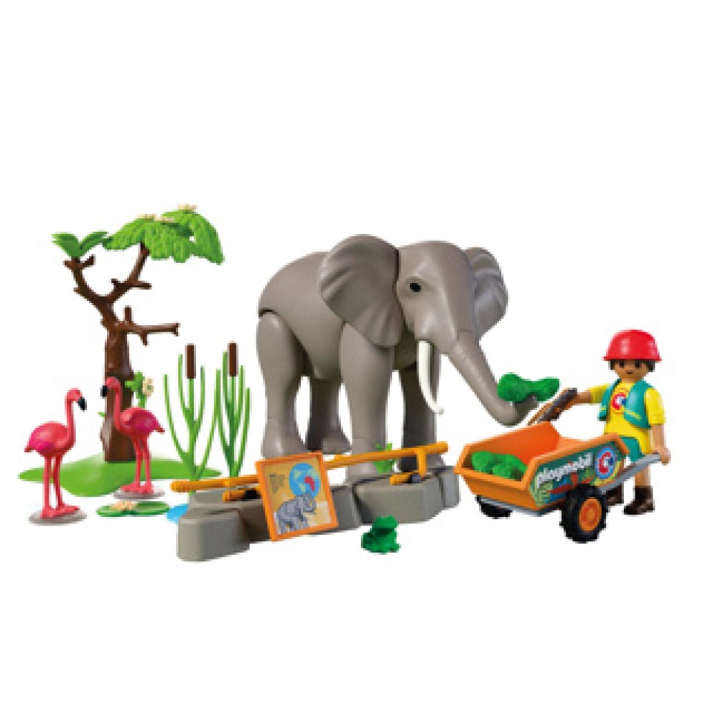 Playmobil 72068 Olifant met dierenverzorger - Afbeelding 2