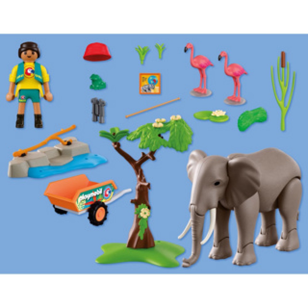 Playmobil 72068 Olifant met dierenverzorger - Afbeelding 3