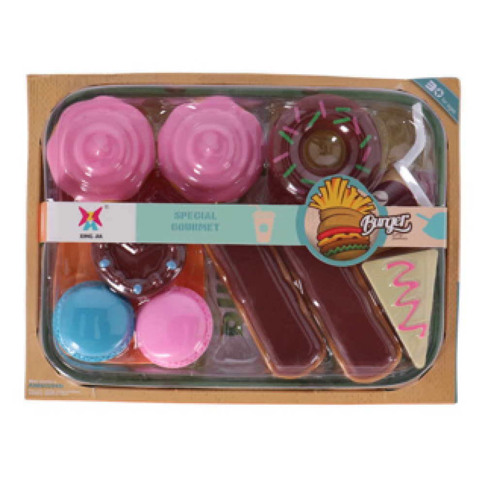 Voedselset donut en macaron - Afbeelding 2