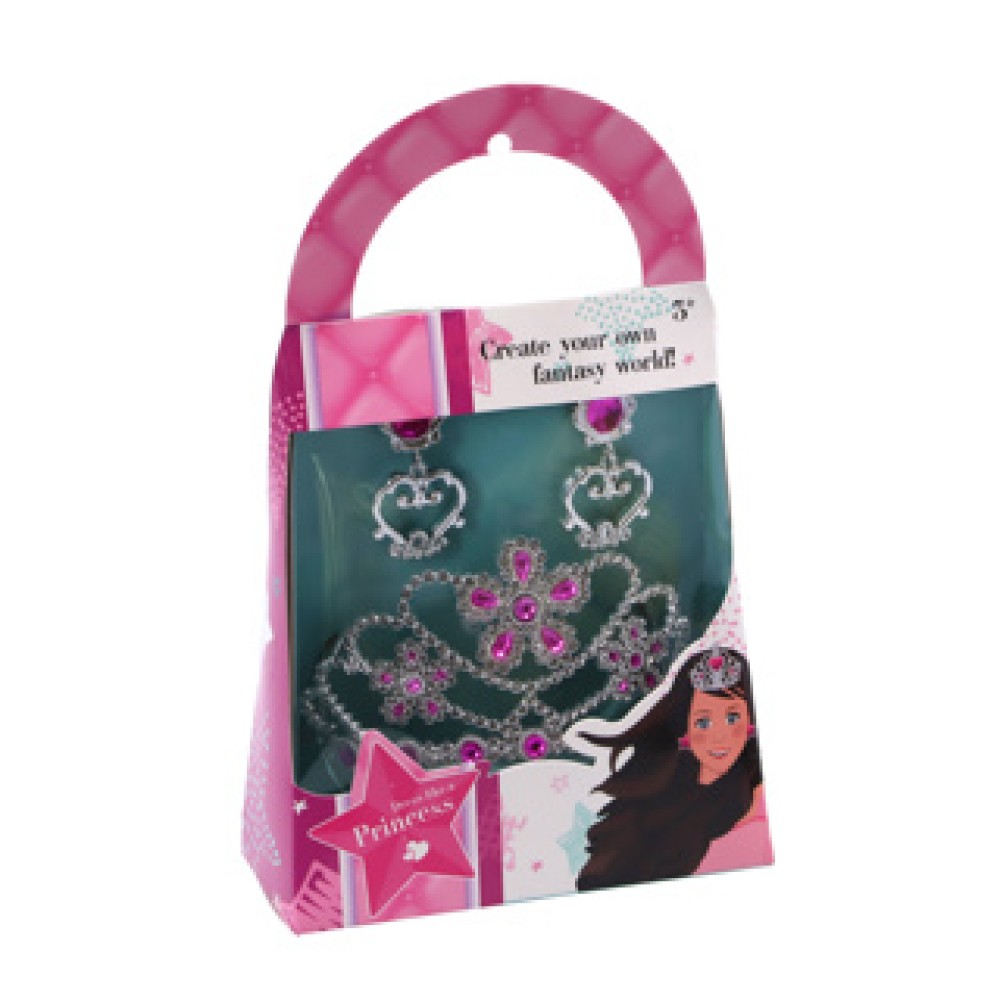 Tiara met oorbellen assorti - Afbeelding 2