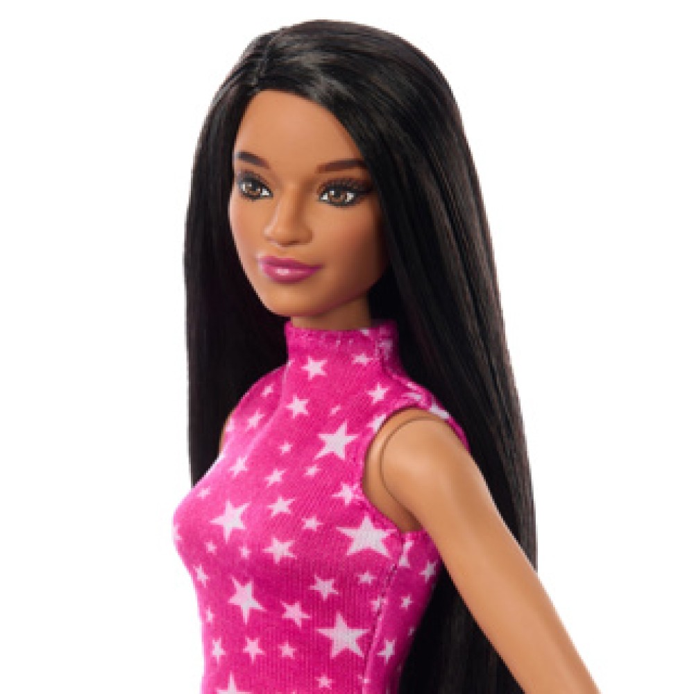 Barbie pop fashionista roze trui donker haar - Afbeelding 5