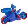 Marvel Avengers 10 cm figuur Captain America met schild en motor