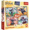 Puzzel 4 in 1 Stitch 35+48+54+70 stukjes