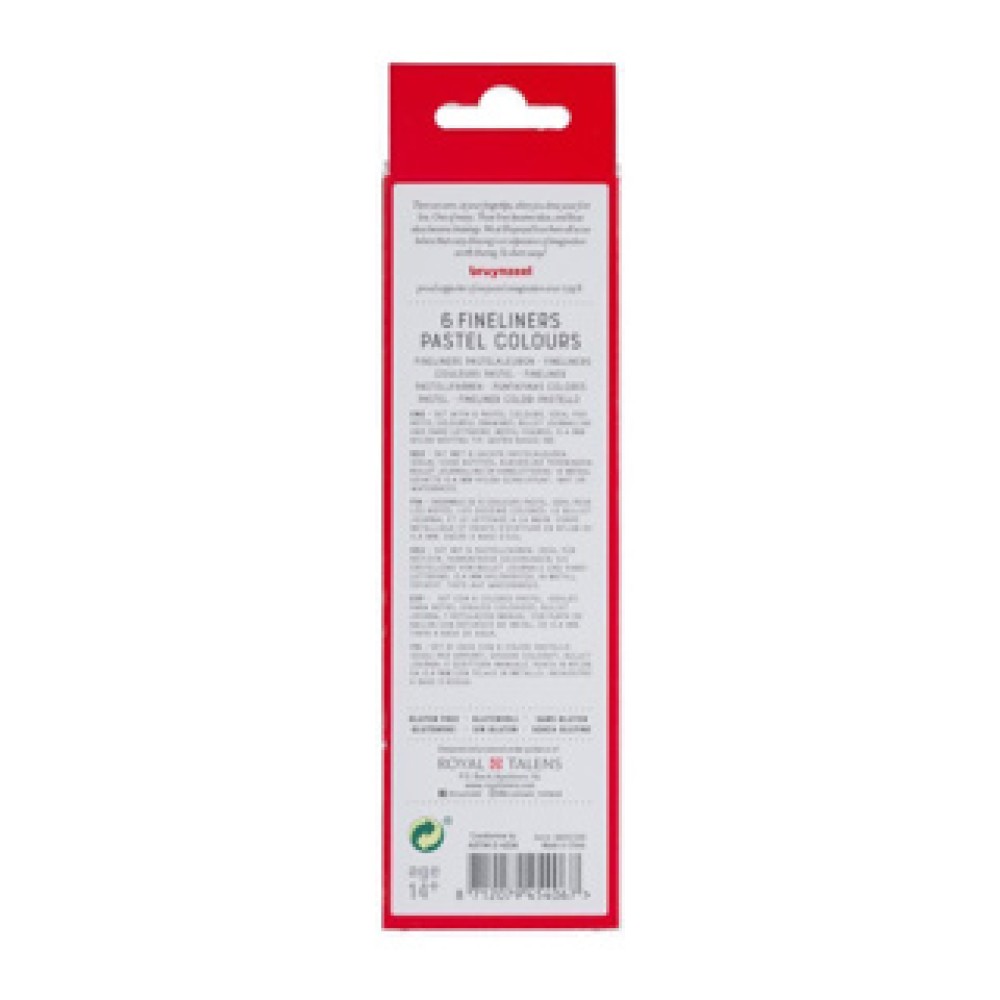 Bruynzeel Fineliner Set 6 Kleuren Pastel - Afbeelding 2
