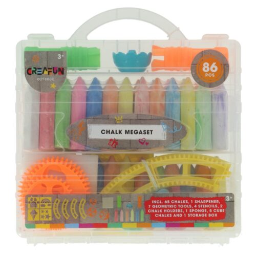 Stoepkrijt mega set 86 delig Creafun oudoor