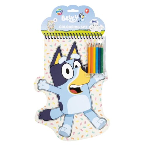 Bluey kleurblok 2D pagina's met 6 potloden