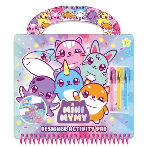 Mini mymy designer activiteitenblok met 3 gelpennen