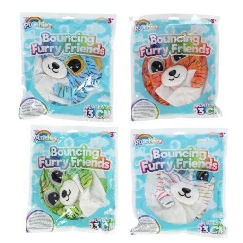 Pluchiez Bal bouncing furry kitty friendti 23 cm Assorti (assortiment – willekeurige uitvoering)