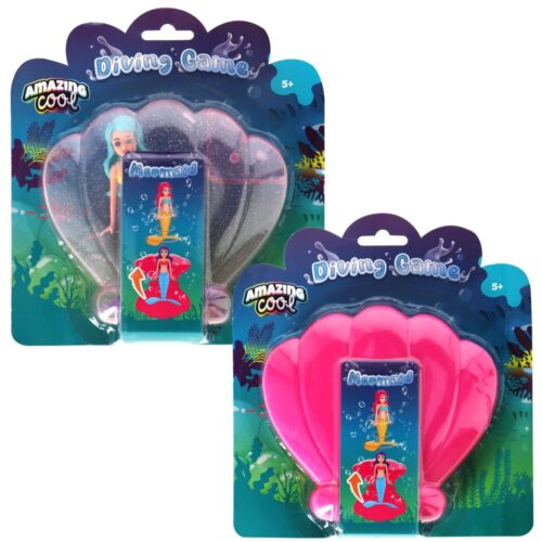 Amazing cool duik schelp met zeemeermin magic 2  assorti (assortiment – willekeurige uitvoering)