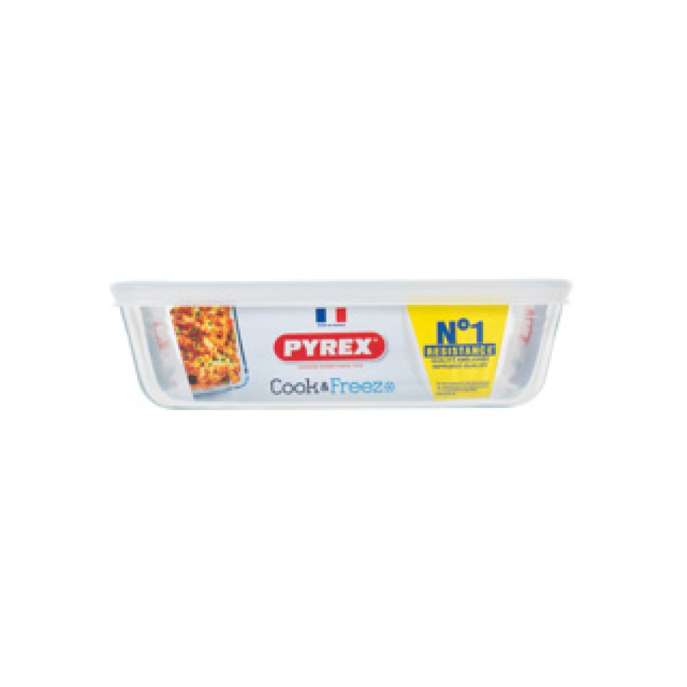 Pyrex Cook & Freeze Schaal Rechthoek 1,5L met Vershouddeksel - Afbeelding 2