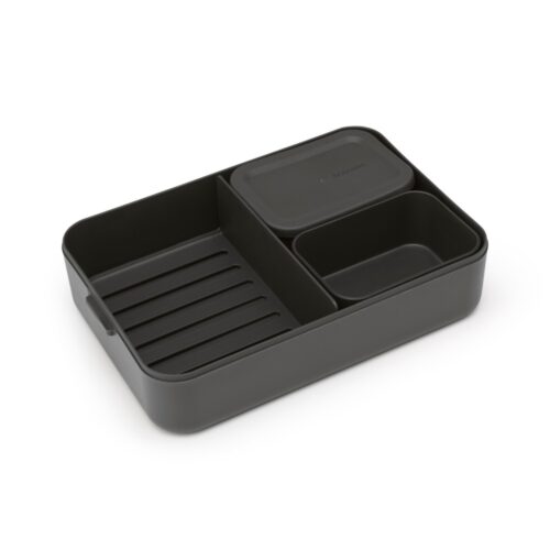 Brabantia bento lunchbox Make & Take Groot Donkergrijs