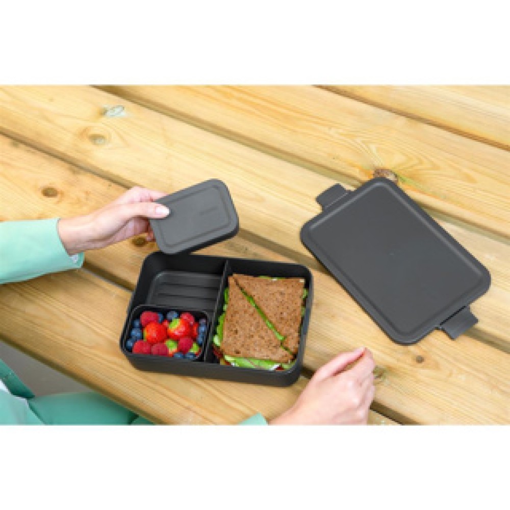 Brabantia bento lunchbox Make & Take Groot Donkergrijs - Afbeelding 4