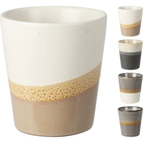 Koffiemok aardewerk 200ml 4 assorti kleur (assortiment – willekeurige uitvoering)