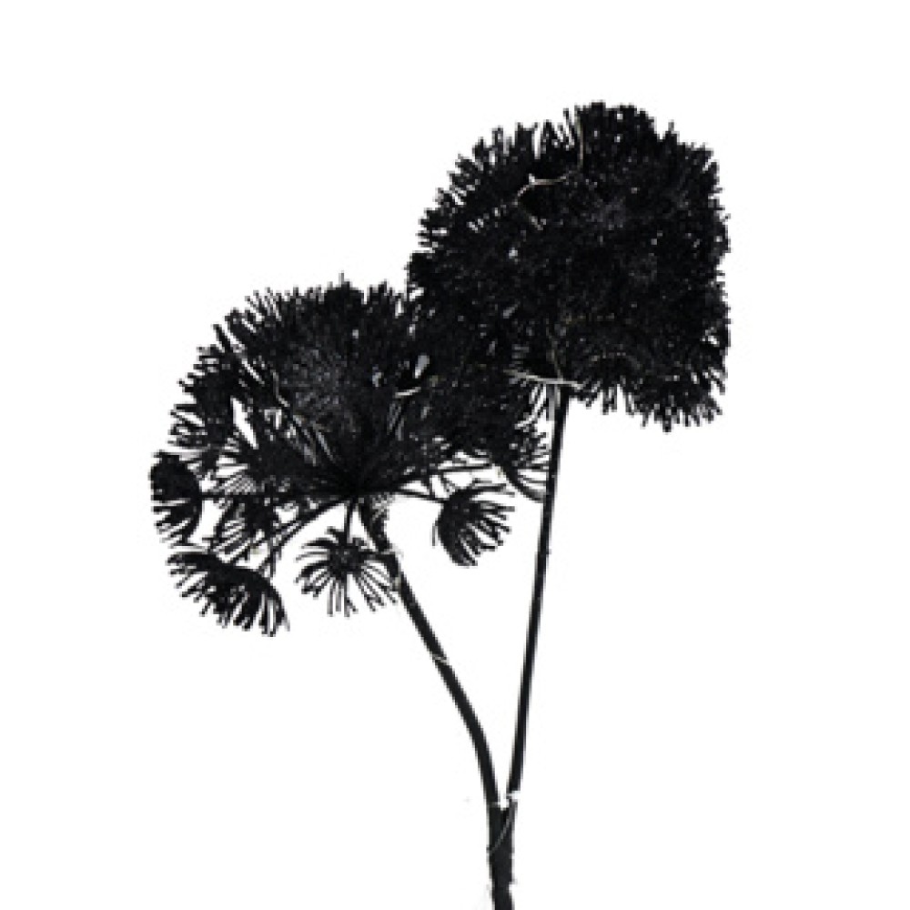 Kunst bloem heracleum countryfield led zwart 75 cm - Afbeelding 2
