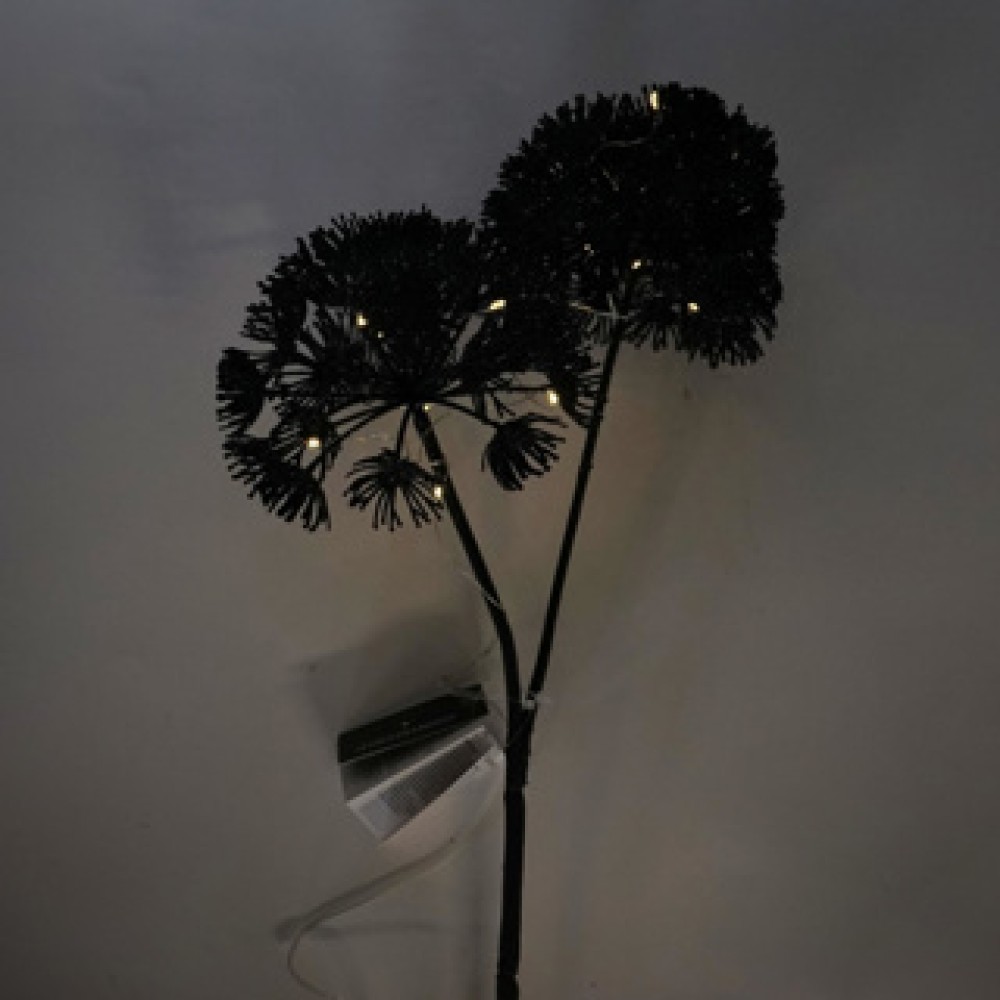 Kunst bloem heracleum countryfield led zwart 75 cm - Afbeelding 3