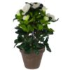 Kunstplant azalea wit in pot