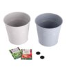 Kweekset emmer bio tomaten en sla 17cm metaal