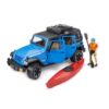 Wrangler jeep met kayak