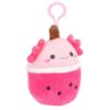 Pluchiez sleutelhanger pluche cupcake 10 cm 3 assorti (assortiment – willekeurige uitvoering)