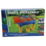 Zand en water tafel 48x32x29 cm rood/geel/oranje