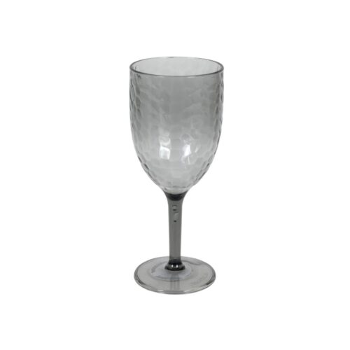 Glas wijn kunststof transparant grijs ø8x19,6cm