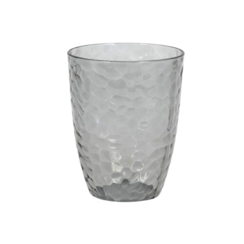 Glas kunststof transparant grijs ø8,5x11cm