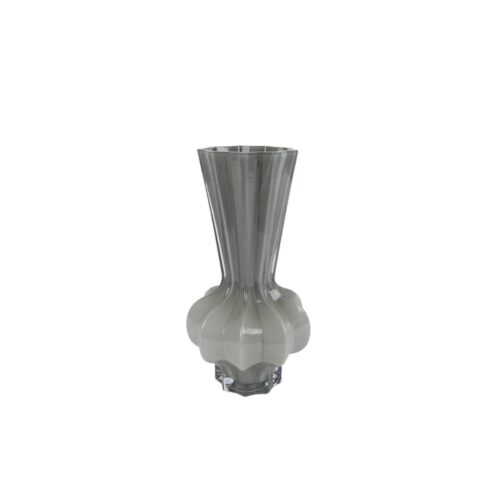 Vaas Tibby S grijs glas 14x14x27cm