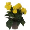 Kunstplant begonia geel in pot