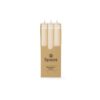 Spaas ribbed diner kaars 10 uur - Ivory