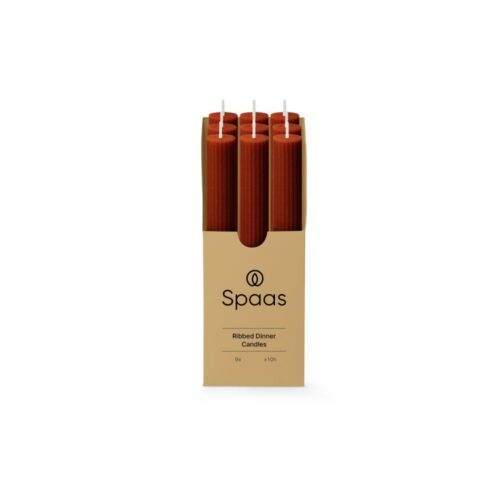Spaas ribbed diner kaars 10 uur -  Bordeaux