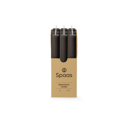 Spaas ribbed diner kaars 10 uur - Black