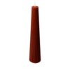 Spaas ribbed kaars obelisk 25 uur - Bordeaux