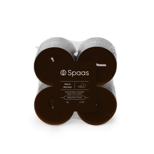 Spaas Maxi geurtheelichten blokverpakking x8 10u - Warm Wonder