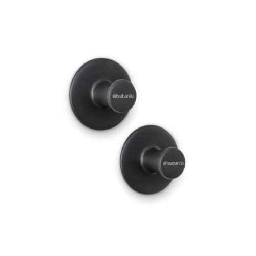 Brabantia ReNew Handdoekhaakjes, set van 2 - Dark Grey
