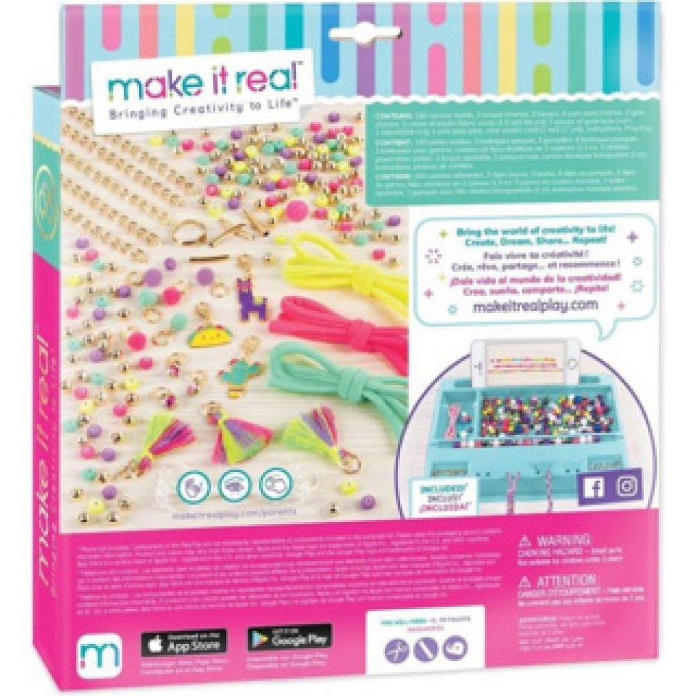 Make It Real neon armband met bedeltjes maken - Afbeelding 5
