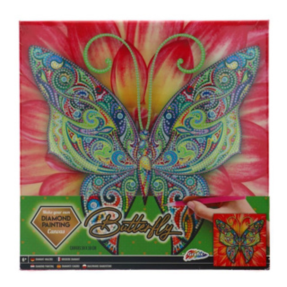 Diamond Painting Op Canvas 30x30 cm 3 assorti - Afbeelding 2
