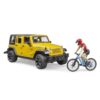 Bruder Auto Jeep Geel Met Mountainbiker
