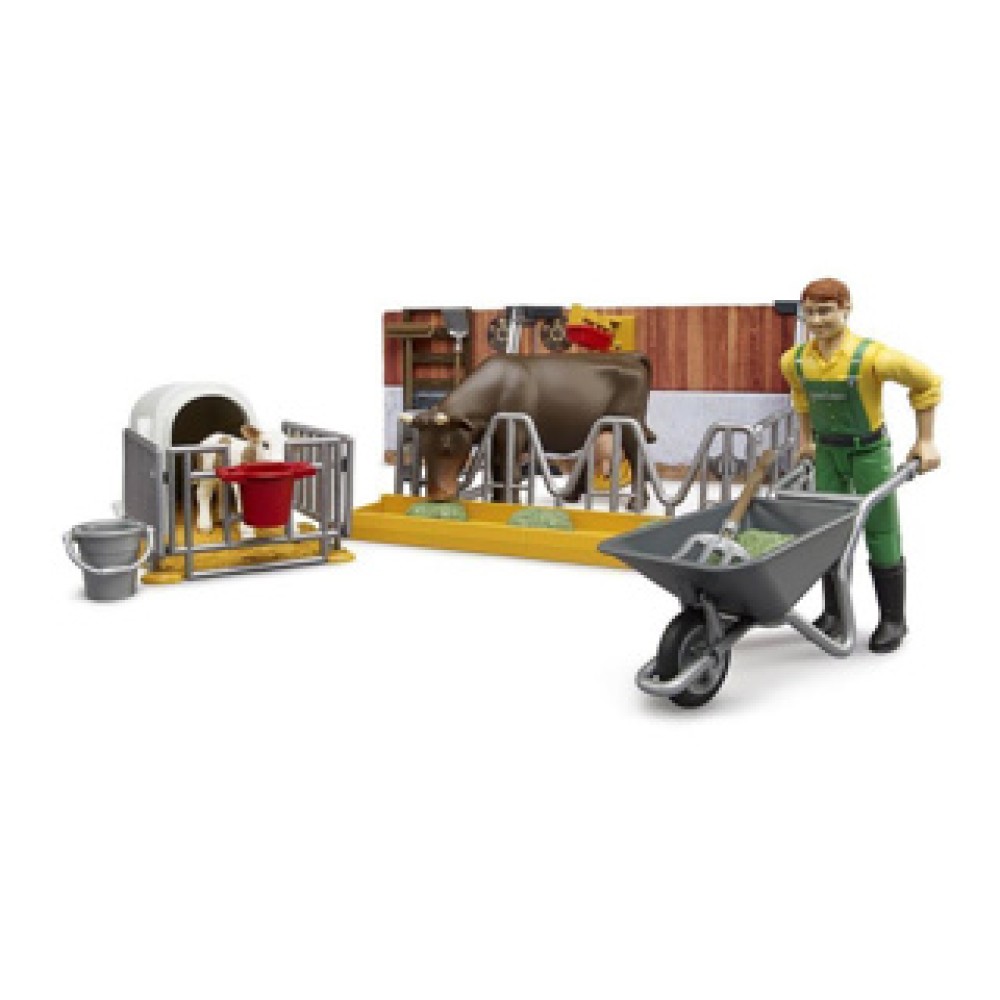 Bruder Koeienstal Met Figuur - Afbeelding 2