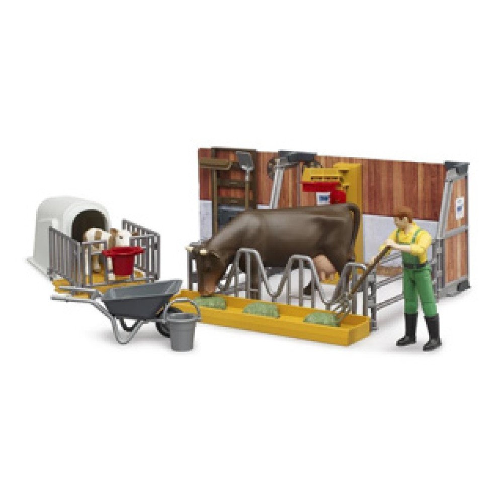 Bruder Koeienstal Met Figuur - Afbeelding 3