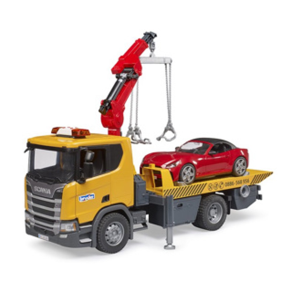 Vrachtwagen Scania 560R sleepwagen met auto - Afbeelding 4