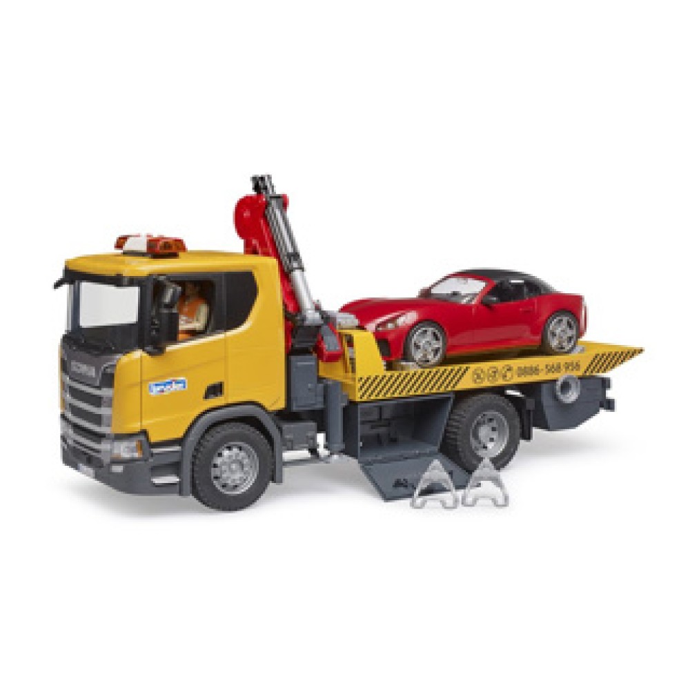 Vrachtwagen Scania 560R sleepwagen met auto - Afbeelding 5