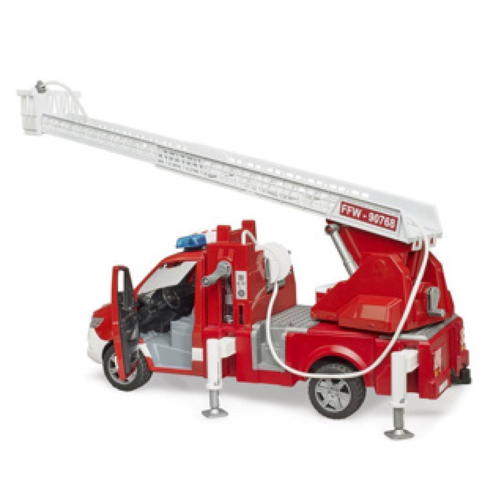 Bruder Brandweerauto met Ladder en Waterpomp +Licht en Geluid - Afbeelding 3