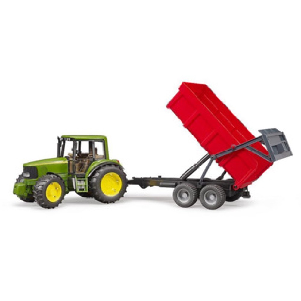 Bruder Tractor John Deere 6920 Met Aanhanger - Afbeelding 2