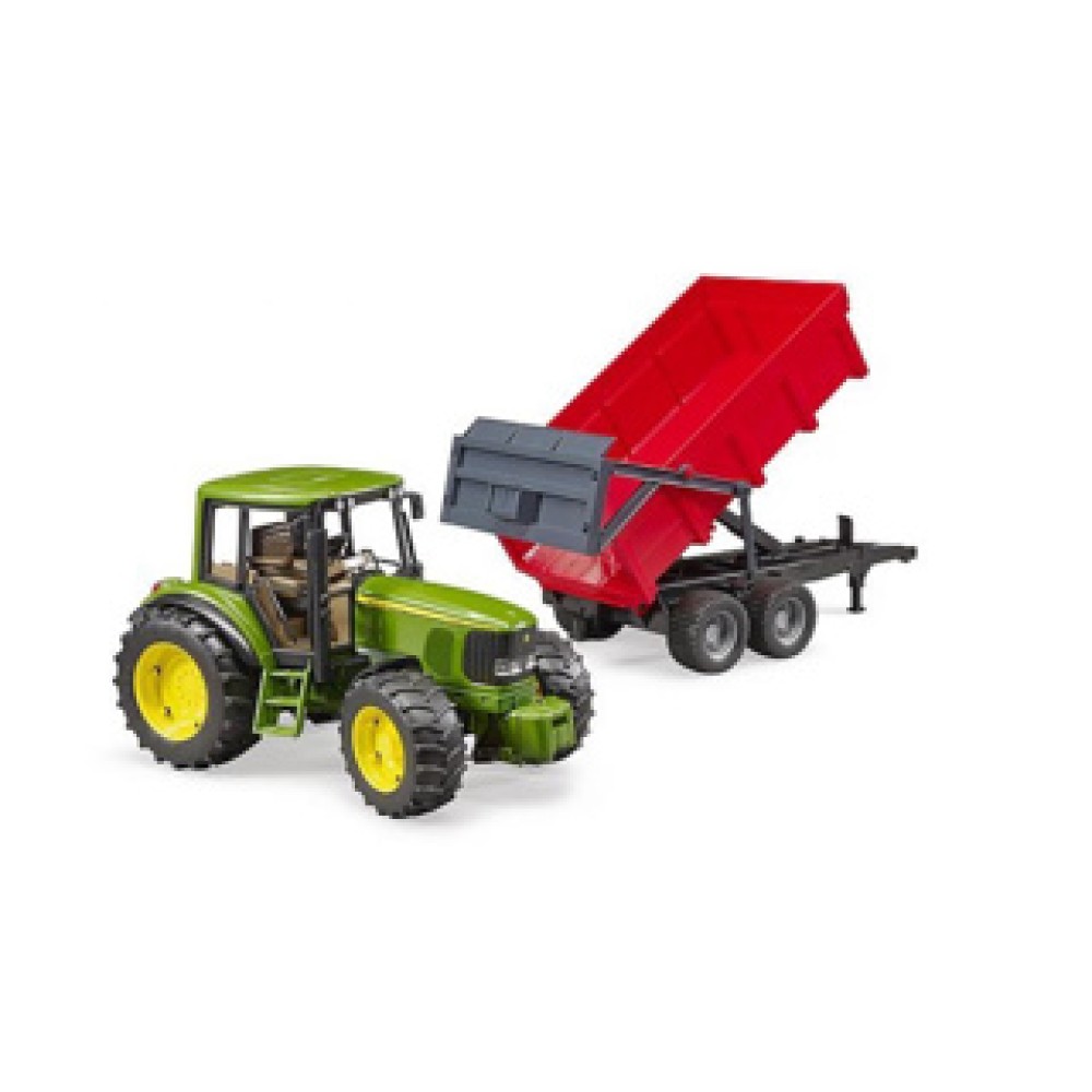 Bruder Tractor John Deere 6920 Met Aanhanger - Afbeelding 3